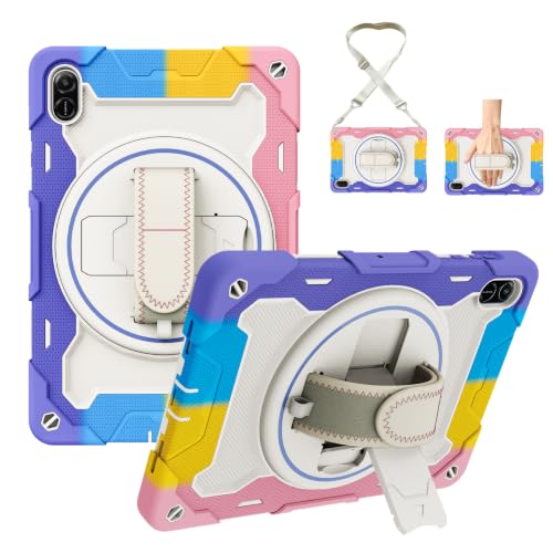 Funda Honor Pad X8b 2026 rosa con correa de hombro y giro 360