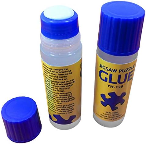 Liquid Glue, Jigsaw Puzzle Glue Bottle with Spreader Built into Cap, Great for Making Slime 120ML by Sandistore