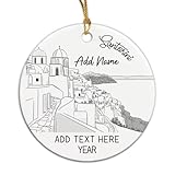 Weihnachtsschmuck Aus Keramik Besucherziele Ornament Weihnachtsbaum Hängende Geschenke Weihnachtsdekorationen Für Freunde Die Haustür Im Freien 7.3CM