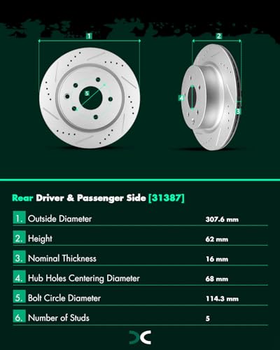 Image of SCITOO Brake Kits Front Rear Brake Rotors Brake Pad:31375;D888;31387;D905 | Fit For INFINITI For EX35,For EX37,For G25,For G35,For G37,For M35,For M45,For Q40,For QX50,For Nissan For 350Z,For 370Z
