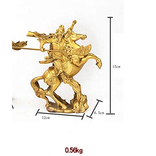 Figuras de escultura Adornos - for sala de estar, decoración de mesa, estatua de cobre Satue de cobre Guan Yu de Guan Yu, adornos, Guan Gong, el dios de la riqueza, estatuas, estatuilla de Buda, estat