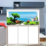 ZenithAur Fondo de pecera vívido con Respaldo Autoadhesivo para acuarios y paisajismo acuático CREA una Escena Realista Fondo de Pantalla de Acuario 3D en PVC (61 * 41CM)