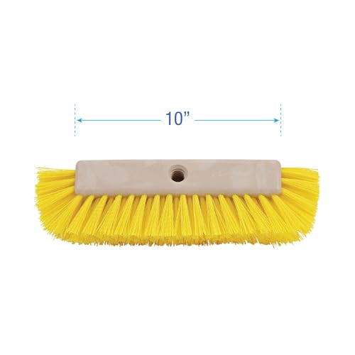 Image of Boardwalk Dual-Surface Scrub Brush, 10 inch Brush, Plastic Handle