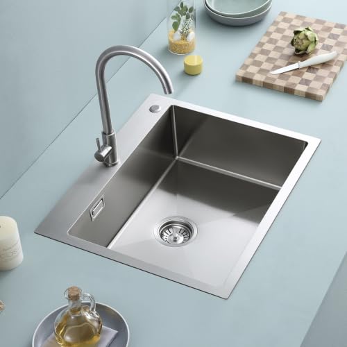 KEOKBON Spülbecken 65 x 50 cm Nano Silber