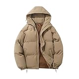 Design: questo piumino da uomo presenta una vestibilità elegante e sottile per una silhouette moderna senza ostacolare i movimenti, perfetto per l'autunno e l'inverno all'aperto. Il design con cappuccio presenta un cappuccio regolabile per una copertura personalizzata, mentre i polsini e l'orlo elasticizzati aiutano a tenere fuori il freddo. Tasche con cerniera posizionate strategicamente e una tasca interna di sicurezza mantengono i tuoi oggetti essenziali al sicuro e le mani calde.