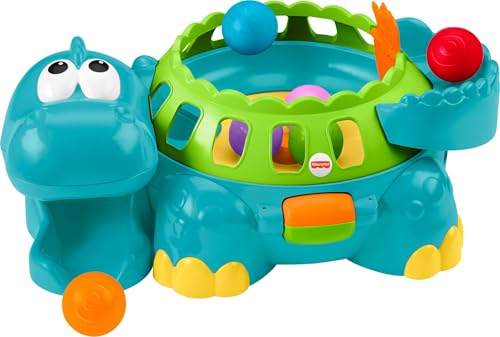 Product Image of the Fisher-Price Baby Crawling Toy, Poppity Pop Musical Dino Ball-Popper with Sounds...