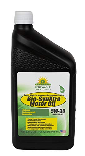 Aceite para motor 5W30 Renewable Lubricants 1 qt botella miniatura 1
