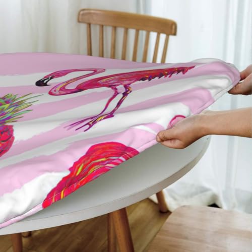 Nappe ronde d'été de qualité supérieure avec imprimé ananas résistant pour table de mariage - 7