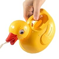 Children's Cute Duck Watering Can, Children's Cute Cartoon Watering Can with Handle, Decorative Swimming Pool Toy, Safe and Durable, for Bath Time, Beach Play, Trips