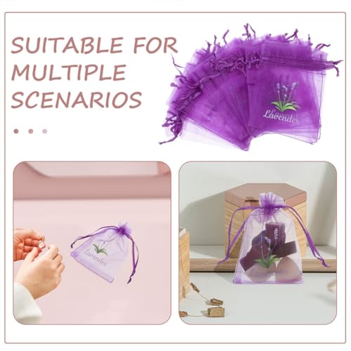20 bolsas de malla lavanda perfumadas para almacenamiento miniatura 3