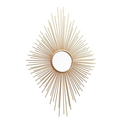Bed Bath & Beyond Metal Sunburst Wall Mirror, Diamond Shaped Champagne Gold Wall Mirror