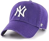 New York Yankees Purple Clean Up Adjustable Hat, Adult One Size Fits All