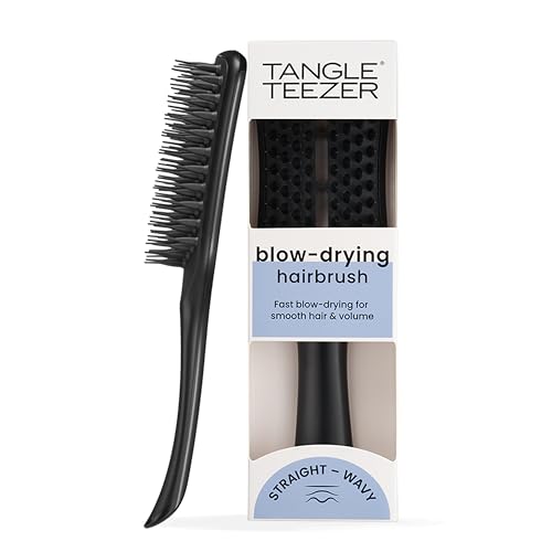 Tangle Teezer Easy Dry & Go Vented Hairbrush - Spazzola ventilata capelli fini e medi per asciugatura veloce - Senza danni, per capelli voluminosi, morbidi e lucenti - Nero Corvino