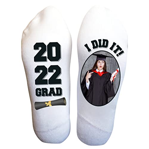 Graduation Day Funky Socks With Sayings: Handcrafted Novelty Delights for All Ages, Versatile Sizing for Sizes 6-14, Exceptional Comfort & Durability, Graduation Themed Collection