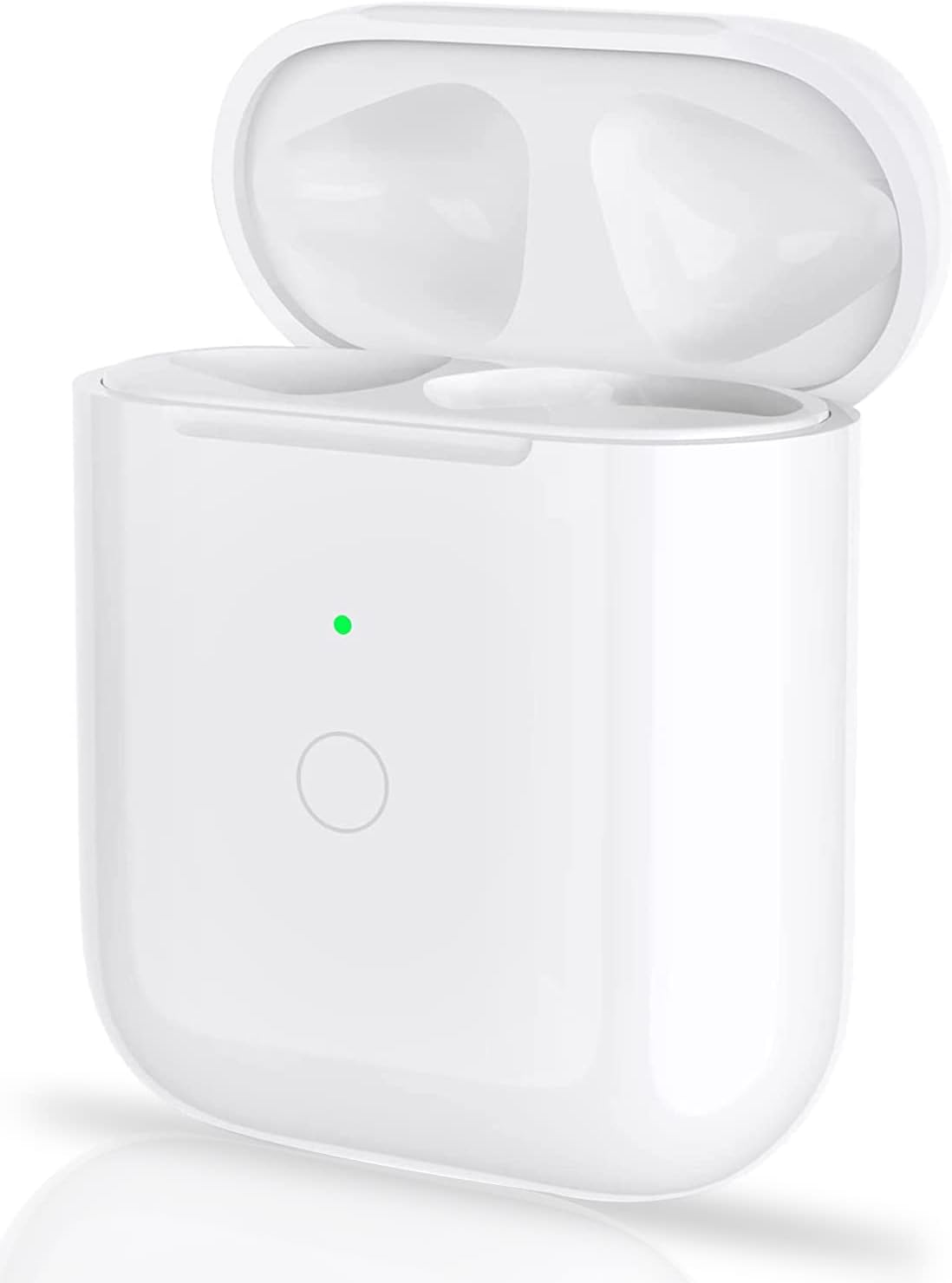 Carcasa de Carga inalámbrica para AirPods1/2, Carcasa de Carga de Repuesto con emparejamiento Bluetooth (Auriculares no incluidos), batería incorporada 5 Veces Carga Completa para AirPods 1/2