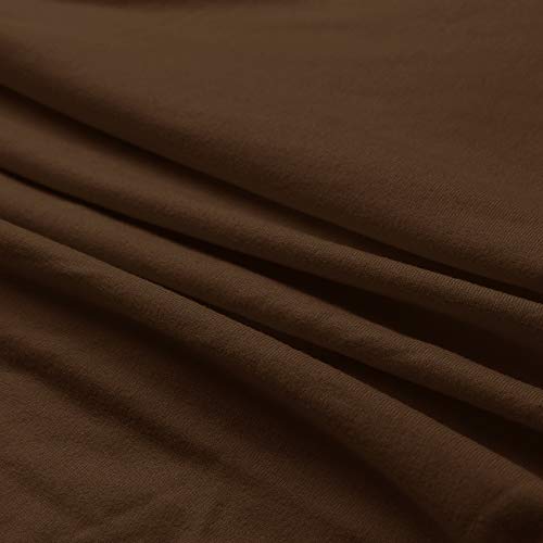 Fitted Sheet- Cosmoplus Full Fitted Sheet Only（No Flat Sheet Or Pillow Shams）,4 Way Stretch Micro-Knit,Snug Fit,Wrinkle Free,For Standard Mattress And Air Bed Mattress From 8” Up To 14”, Brown #TOP6