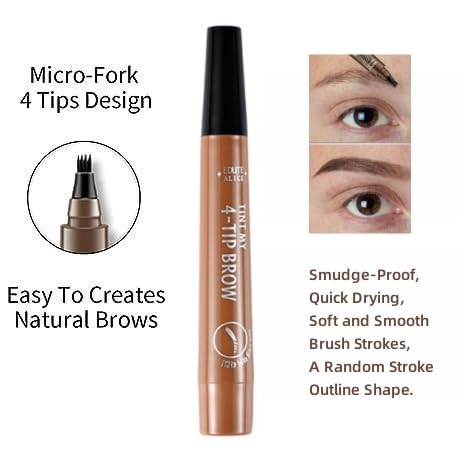 Miniatura 3 de UNYOKE Lápiz líquido para cejas, lápiz de cejas Microblading con un aplicador de punta de microhorquilla, de larga duración, impermeable y a prueba