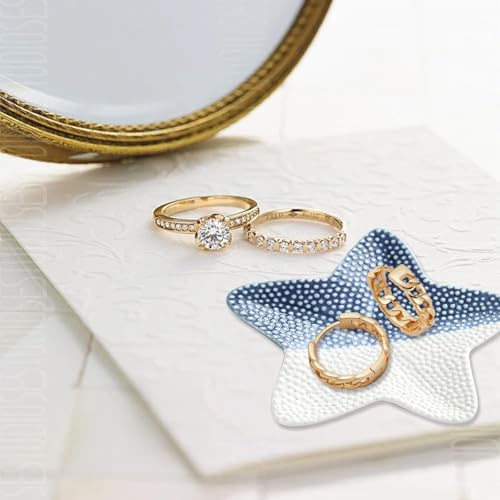 Vikrami lighting Ceramic Blue Starfish Trinket Dish Jewellery Dish Key Bowl Ring Dish Jewelry Holder Decorative Tray Entryway Storage Tray Home Decoration Ornaments - Cosy Home Interiors Vikrami lighting Ceramic Blue Starfish Trinket Dish Jewellery Dish Key Bowl Ring Dish Jewelry Holder Decorative Tray Entryway Storage Tray Home Decoration Ornaments - Image 8