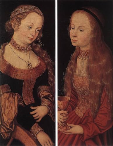 Impression d'affiches Sainte Catherine et Sainte Barbe toile portrait 60x90cm