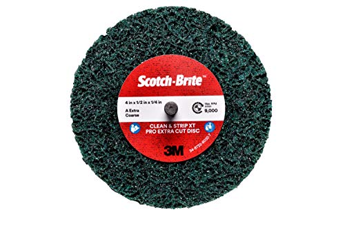 Scotch-Brite™ Clean and Strip XT Pro Disc, Shaft Mount, 4 in x 1/2 in x 1/4 in, S XCS, 10 per case