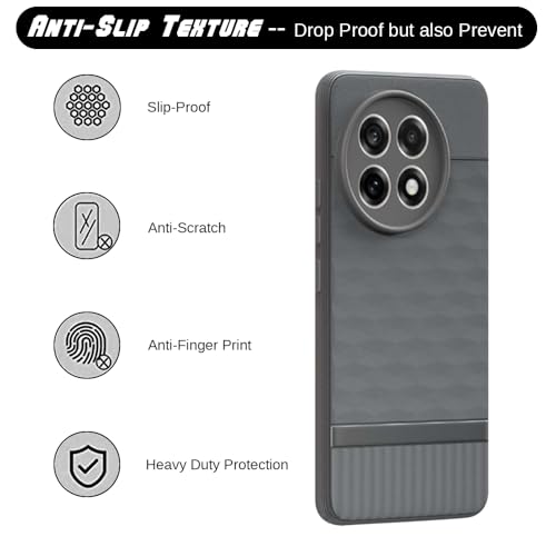 Image of Shockproof Case for OnePlus 13R 5G | Full Camera Protection | TPU Flexible Back Cover for OnePlus 13R 5G (Graphite Grey)