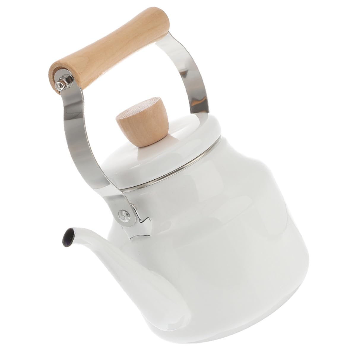 Bollitore da Tè Smaltato Giapponese 2, 5l Bianco per Fornelli