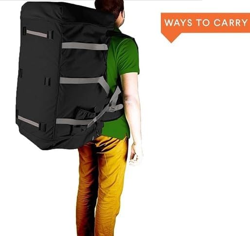 Image of SSBC Heavy Duty Large Delivery Bag | E-Kart & Food Delivery Bag | Professional Logistics Courier Delivery Backpack I 128Litre Capacity Waterproof,26 * 13 * 16Inches (Black )