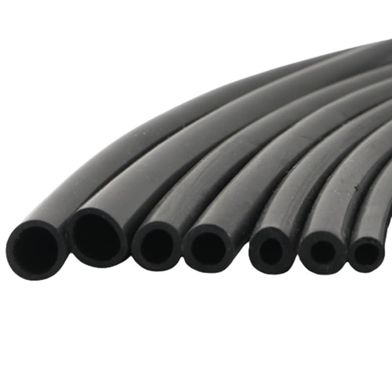 Tubo de silicona negro Manguera de goma flexible 1 2 4 5 6 7 8 9 10 11 12 14 16 mm Tubo de silicona suave flexible(5 Meters,ID 15mm x OD 20mm)