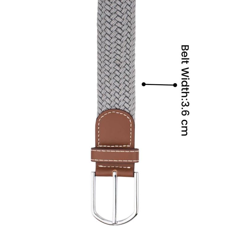 Image of The Tie Hub Unisex Stretchable Woven Fabric Belt | Adjustable, Hole-Free Design | Fits Up to 40 Inches Waist