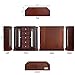 RR ROUND RICH DESIGN Jewelry Box - Made of Solid Wood with Cabinet Type 5 Drawers Organizer and 2 Separated Open Doors on 2 Sides and Large Mirror Brown