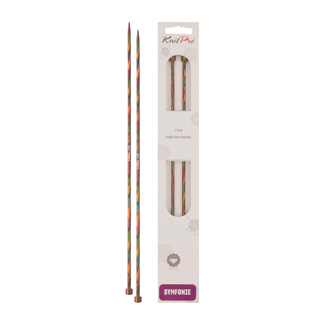 KnitPro Symfonie Single Pointed Needles 16" (40cm) | 3.75mm