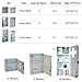 HS-Lighting Medizinschrank Arzneischrank aus Edelstahl XXL Erste Hilfe Schrank abschließbar, Glas Tür mit Tip-on Automatik, 60 * 30 * 12cm (Weiß-4 Fächer)