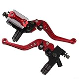 Motorcycle Hydraulic Brake & Clutch Assembly, Modified Handbrake Set, 7/8' Motorcycle Lever Set, Adjustable...