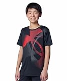 [アンダーアーマー] UA TECH SUPER BIG LOGO SHORT SLEEVE T-SHIRT 6012492(001) ブラック レッド XL