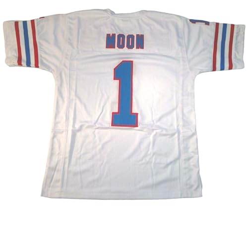 Generic Warren Moon White Jersey Stitched Custom Football New No Brand/Logos (US, Alpha, 3X-Large, Regular, Regular, White)