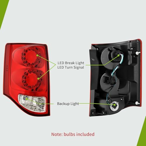AUTOSAVER88 LED Rear Tail Light & Brake Lamp with Built-in Bulb compatible with 2011-2020 Dodge Grand Caravan (11-20) Left Driver Side Replacement Direct Fit Auto Tail Light Kit by AUTOSAVER88 - Used condition - Image 8