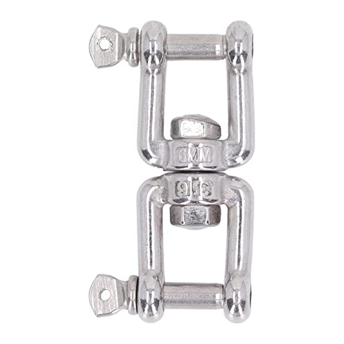 LOCADENCE Jaw Swivel Anchor Connector�A304�X�e�����X�|�f�^�b�`�\�ȃ_�u���V���b�N���X�C�x�������O�X�i�b�v���[�����O�V���b�N���n�[�h�E�F�A���t�e�B���O�ڑ� (6mm)