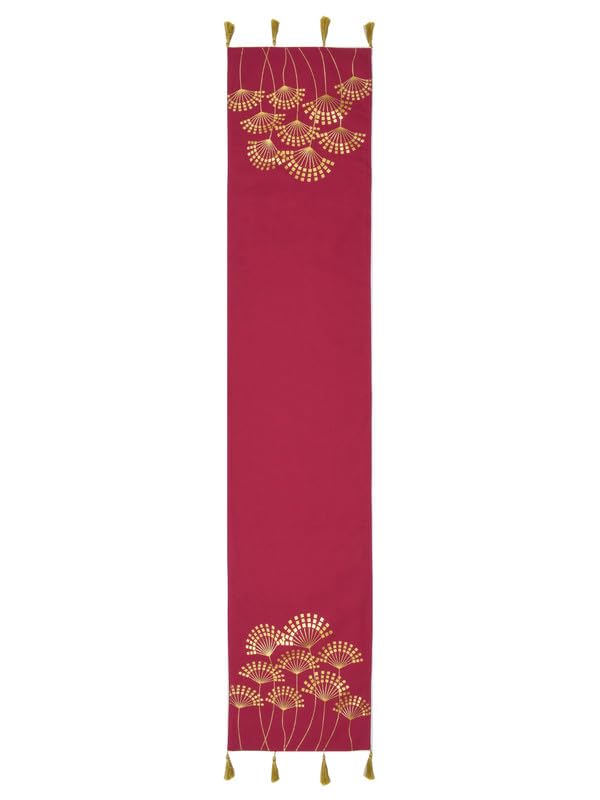 Image of Blanc 9 Dainty Home & Kitchen Pure Cotton Printed 4 /6 Seater Table Runner|(33x182) cm