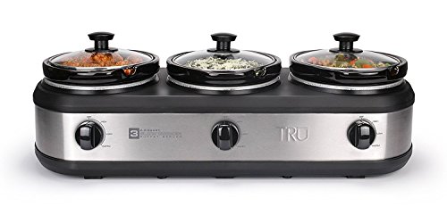 Tru / Select Brands BS-75SK Slo 3 2.5qt Crock Buffet Slow Cooker Three