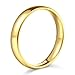 14k Yellow OR White Gold 3mm SOLID Plain Wedding Band