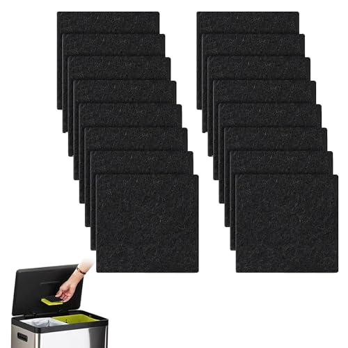 Consejos para Comprar Basura en el bote al mejor precio. 49 16 paquetes de recambios de filtros absorbentes de olores para cubo de basura compatibles con el cubo de basura EKO, filtros adhesivos desodorantes de carbón activado - eliminador...