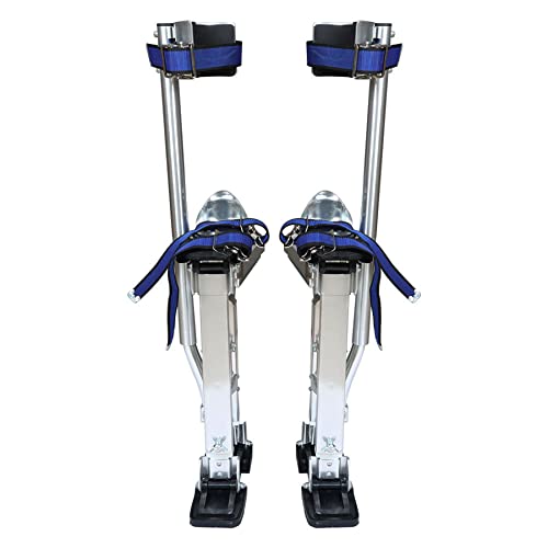Marddpair Drywall Stilts 15-23 Inch Grade Adjustable Auminum Tool Stilt For Painting Or Cleaning - Silver #TOP3
