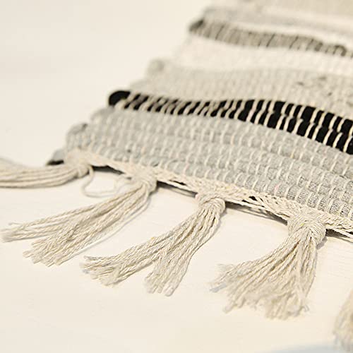 Poowe Cotton Handmade Reversible Chindi Rag Rugs,Multi Color Hand Woven Striped Area Bath Rug Mat Carpet With Tassels Machine Washable,For Laundry Room Kitchen Livingroom Hallway Entryway 20" X 31.5" #TOP4