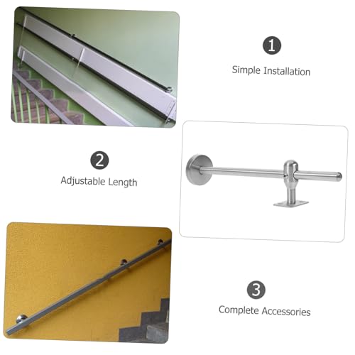 Soporte de pasamanos ajustable para reformas de escaleras interiores modernas 5