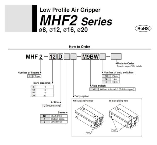 Cylindre linéaire MHF2-12D1 parallèle pour robot de tri - 4