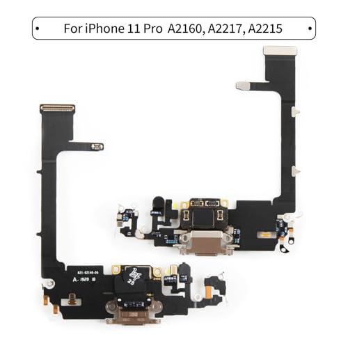Connecteur de charge iPhone 11 Pro de rechange noir avec câble flexible - 2