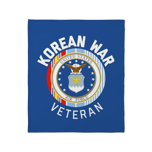 CafePress Air Force Korean War Veteran Throw Blanket Super Soft Fleece Plush Throw Blanket, 60"x50"