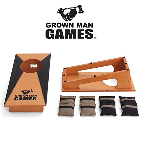 Grown Man Games Mini Cornhole- Portable Cornhole Game - Mini Bean Bag Toss Game - Cornhole Drinking Game - Party Game - Tabletop Cornhole - Desktop Cornhole - Outdoor & Indoor Cornhole Set #TOP4