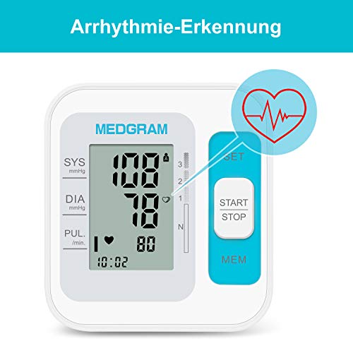Blood Pressure Machines for Home Use, MEDGRAM Accurate Upper Arm Blood Pressure Monitor with Large...