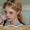 Bandeaux de Mariée avec Strass Couronne de Cheveux en Cristal Tiare de Mariage Serre Tête de Mariage en Cristal avec Strass Accessoires pour Cheveux Femme #4